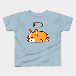 low battery dog Kids T-Shirt